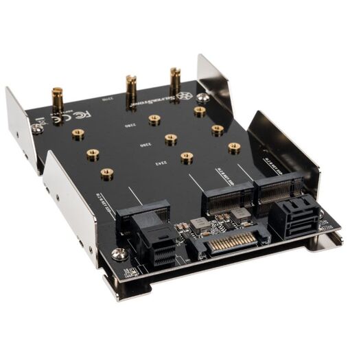 Station d'accueil Silverstone SST-SDP12 - 3,5 pouces pour 2x M.2 SATA et 1x M.2 NVMe