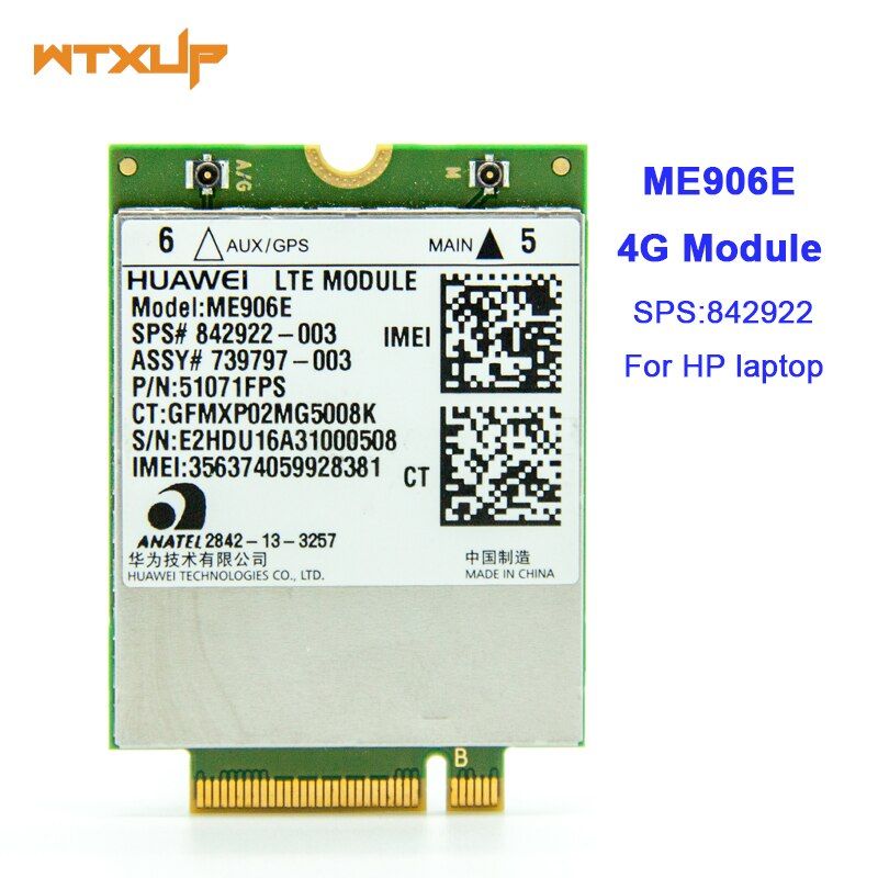 Kewalker HUAWEI ME906E LTE Unlocked with GPS 4G Module SPS 842922 WWAN NGFF Card for HP ZBOOK 14/15