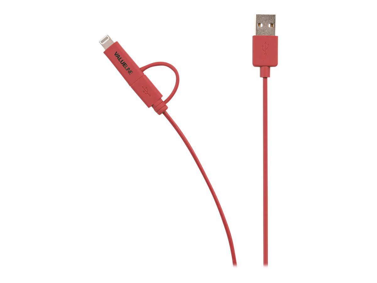 Nedis Valueline 1m USB-C to Micro-USB Cable - Red