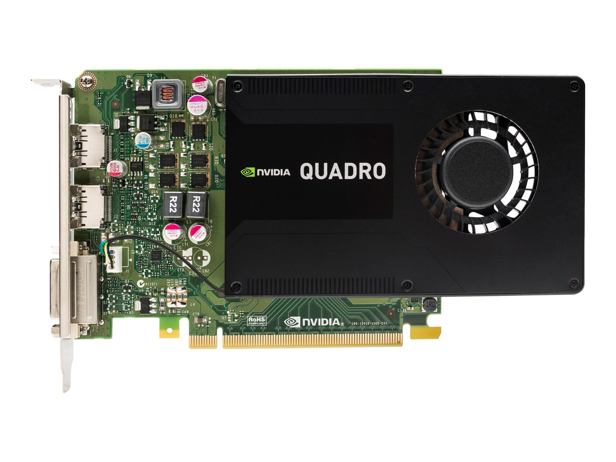 HP NVIDIA Quadro K2200 - Graphics Card - 4GB GDDR5 - PCIe 2.0 x16 - DVI, 2x DisplayPort