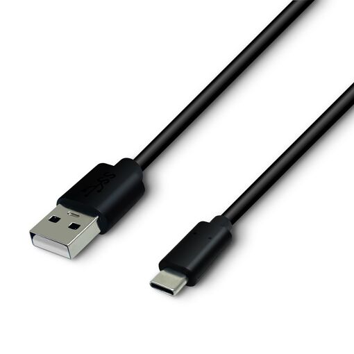 Cable Waytex USB-C a USB A 3.1, 3 pies, Negro