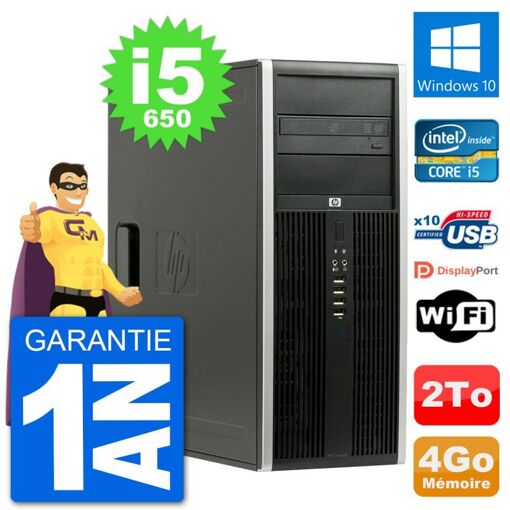 HP 8100 Elite PC - Intel Core i5, 4GB RAM, 2TB HDD, Windows 10