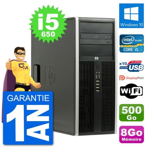 HP 8100 Elite PC - Intel Core i5, 8GB RAM, 500GB HDD, Windows 10, WiFi
