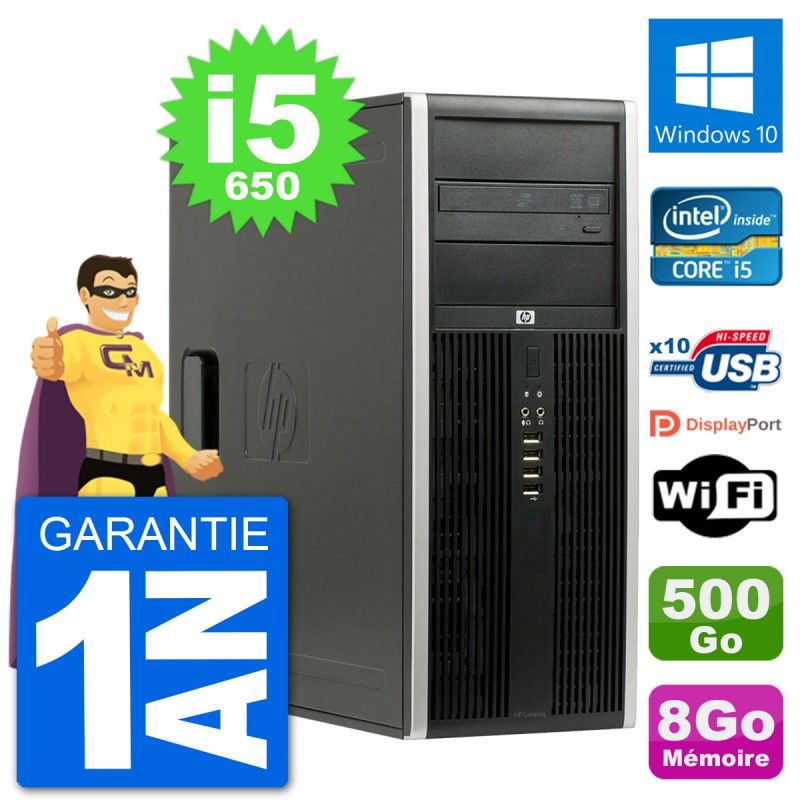 HP 8100 Elite PC - Intel Core i5, 8GB RAM, 500GB HDD, Windows 10, WiFi