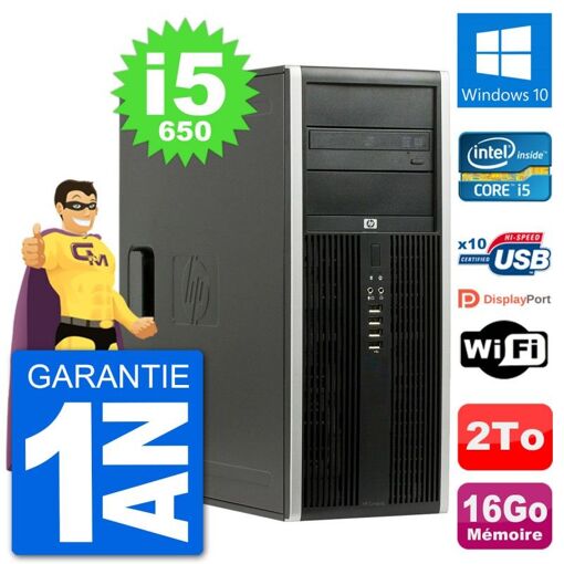 HP 8100 Elite PC - Intel Core i5, 16GB RAM, 2TB HDD, Windows 10