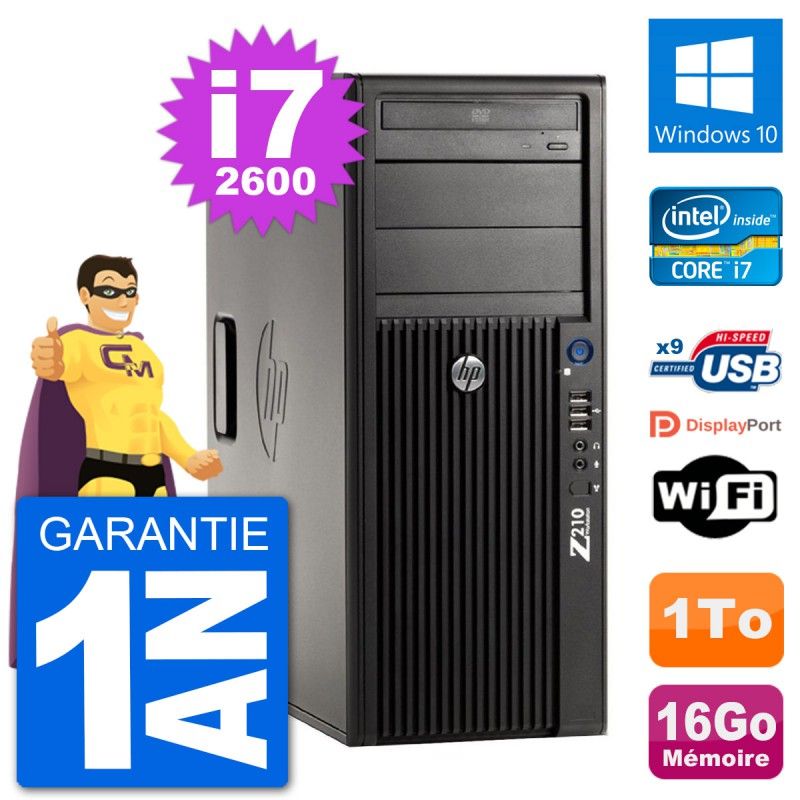 HP Z210 Workstation - Intel Core i7, 16GB RAM, 1TB HDD, Windows 10