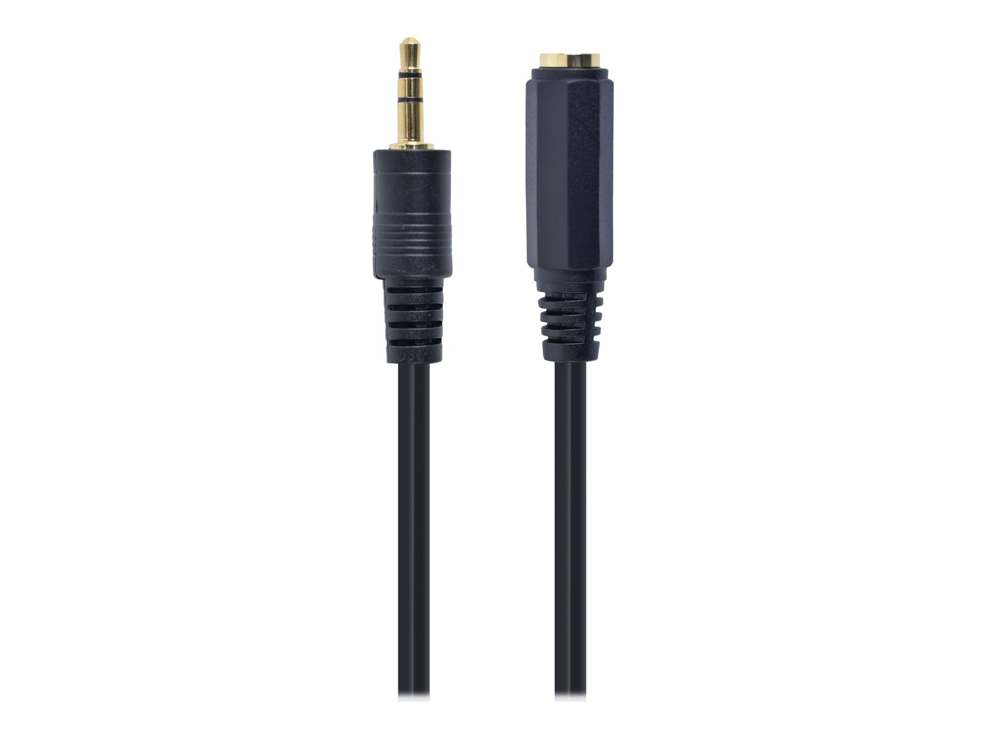 Prolongateur de câble audio Gembird - mini-jack stéréo 3,5 mm femelle vers mini-jack 3,5 mm mâle - 5 m - Noir