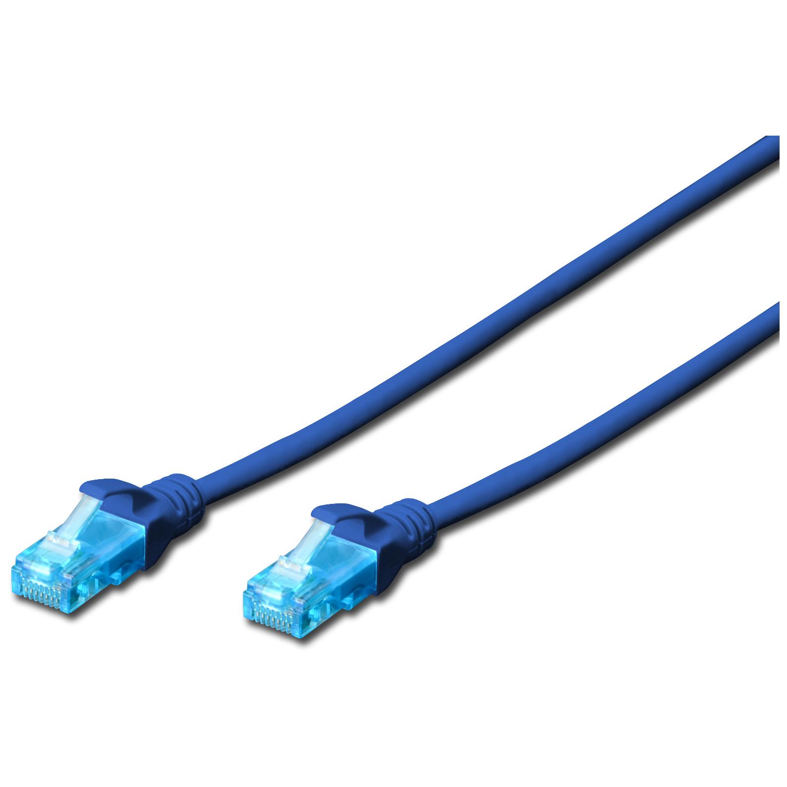 Digitus CAT 5e U/UTP Patch Cable - Blue, Copper, 100 MHz