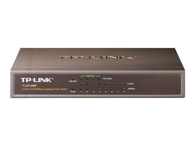 TP-Link TL-SF1008P - Desktop Switch - 4x10/100 PoE+ ports + 4x10/100 non-PoE