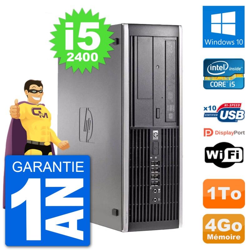HP Compaq 6200 Pro SFF Desktop PC - Intel Core i5, 4GB RAM, 1TB Hard Drive, Windows 10, WiFi