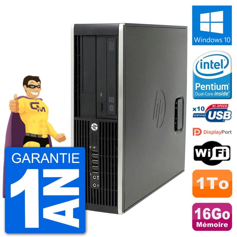 HP Compaq Pro 6300 SFF Desktop PC - Intel G630, 16GB RAM, 1TB HDD, Windows 10, WiFi