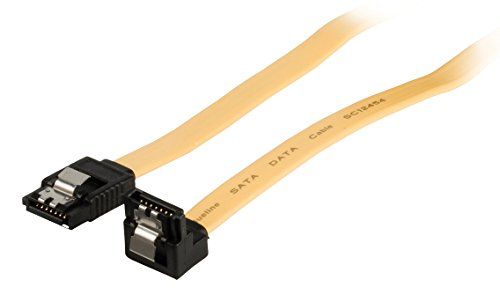 Nedis Valueline SATA Cable - 50cm, Locking, 90° Angle Connector, Yellow