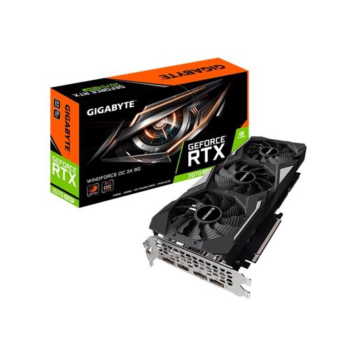 Carte graphique Gigabyte GeForce RTX 2070 SUPER WINDFORCE OC 3X 8 Go - 8 Go GDDR6, PCIe 3.0 x16, HDMI, 3x DisplayPort