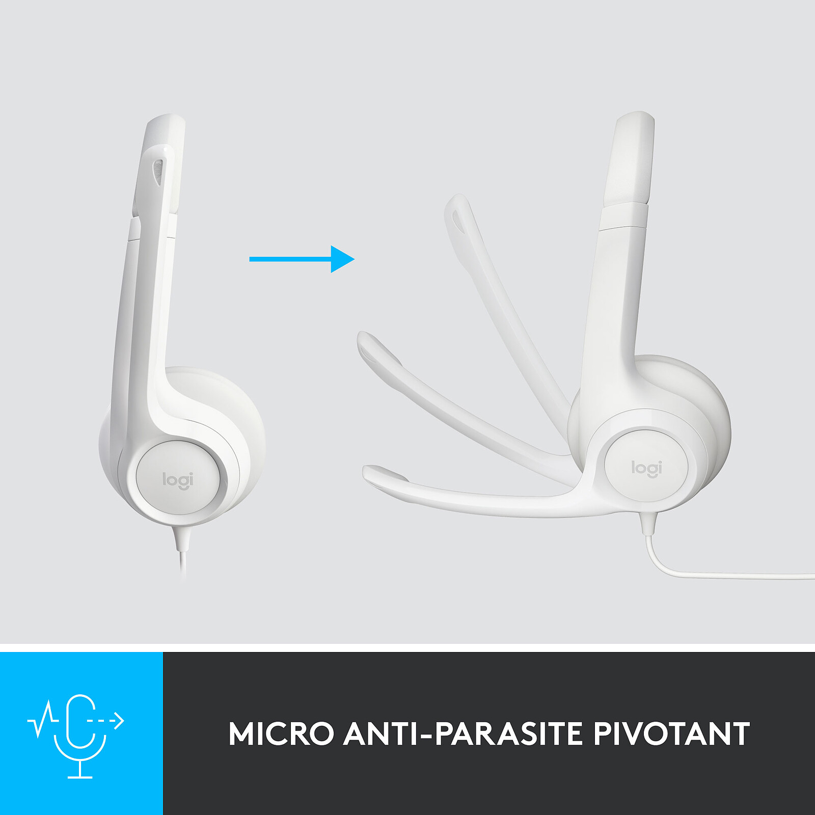 Logitech USB Headset H390 (Off White)