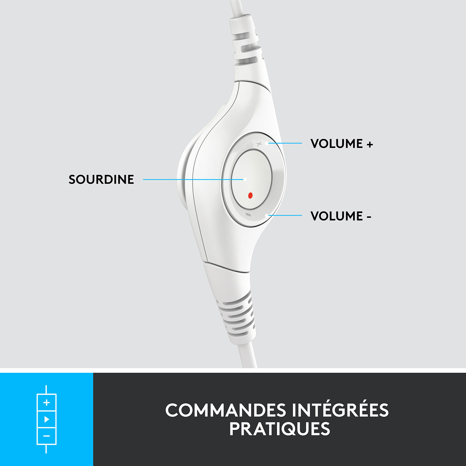 Logitech USB Headset H390 (Off White)