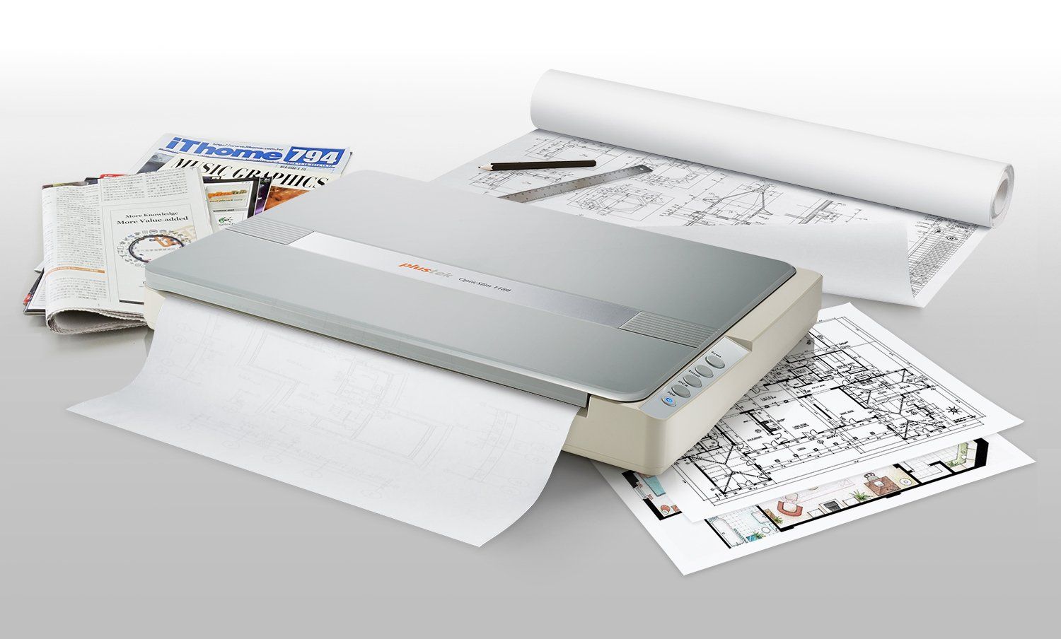 Plustek OS1180 A3 Flatbed Scanner