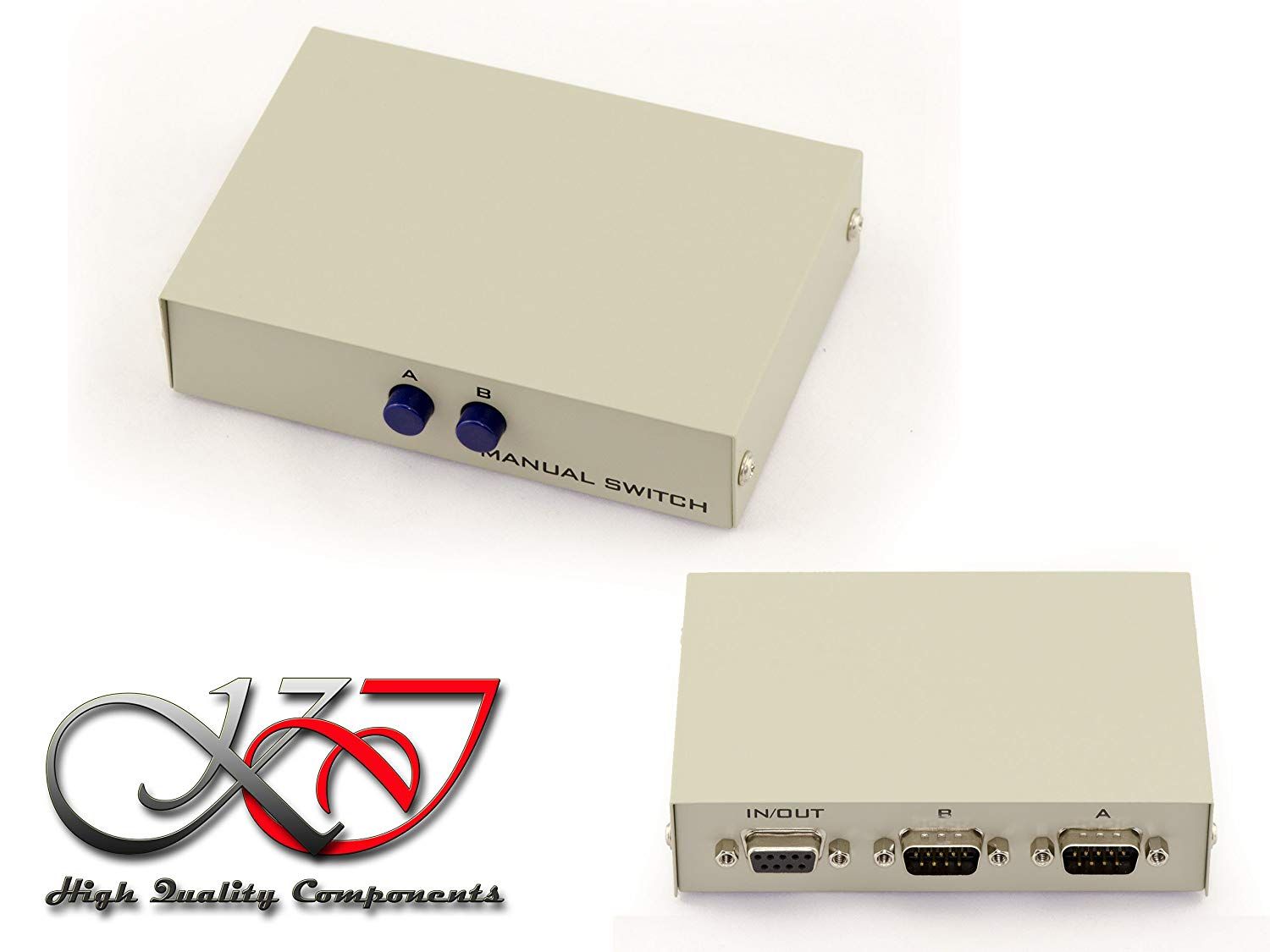 Kalea Informatique RS232 Sharing Case / RS-232 Switch / 2 Ports - Reversible: 2 Inputs to 1 Output OR 1 Input