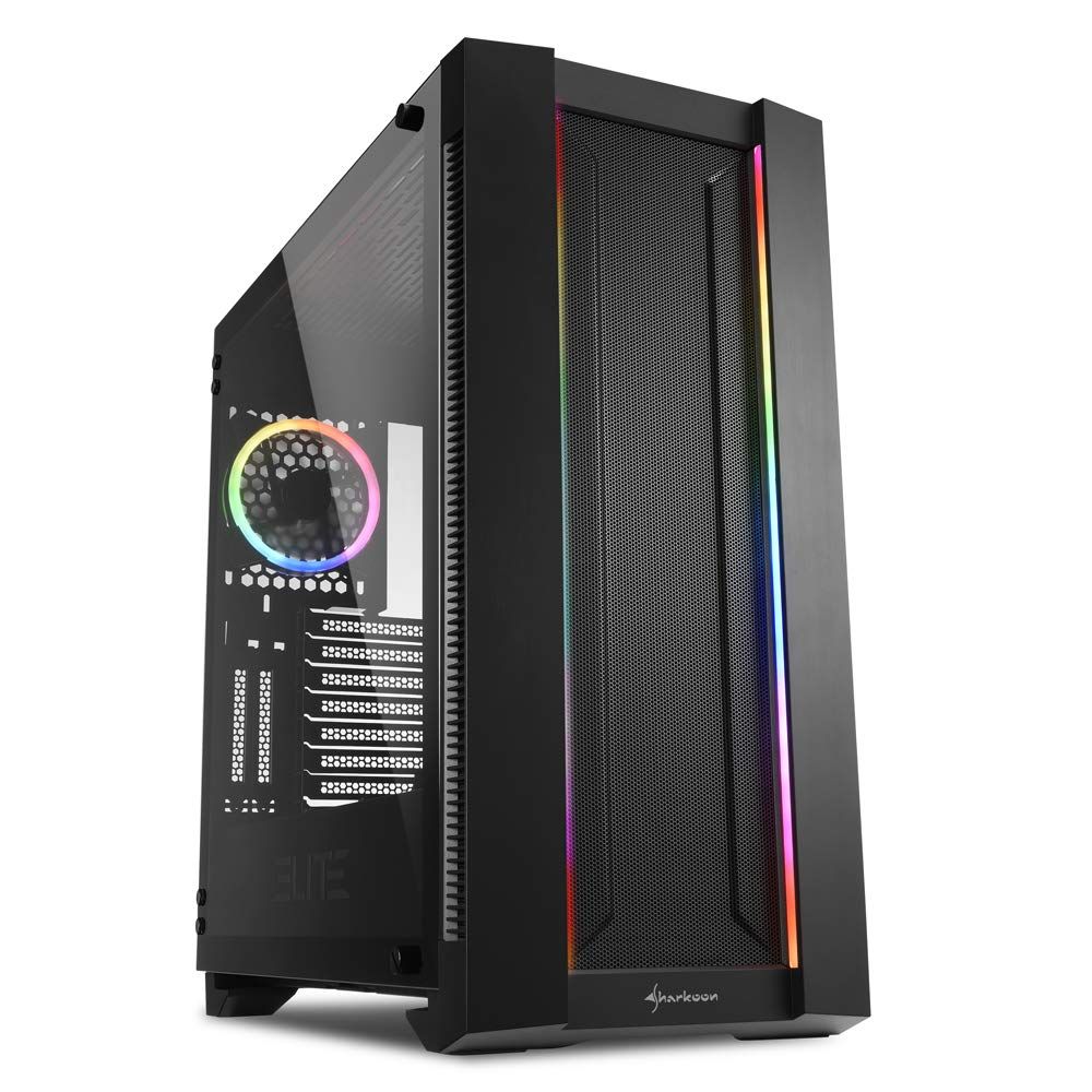 Sharkoon Elite Shark CA200M RGB Mid-Tower ATX Case - Black