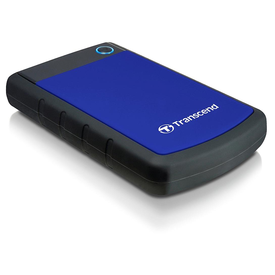 Transcend 2TB StoreJet 25H3 External Hard Drive, 2.5" 2TB, Micro-USB B 3.2 Gen 1 (3.1 Gen 1), Black and Blue