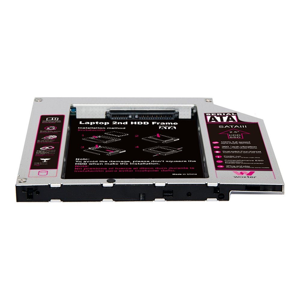Woxter Caddy 20 - 2.5' SATA Hard Drive and SSD Enclosure with CD/DVD Optical Drive