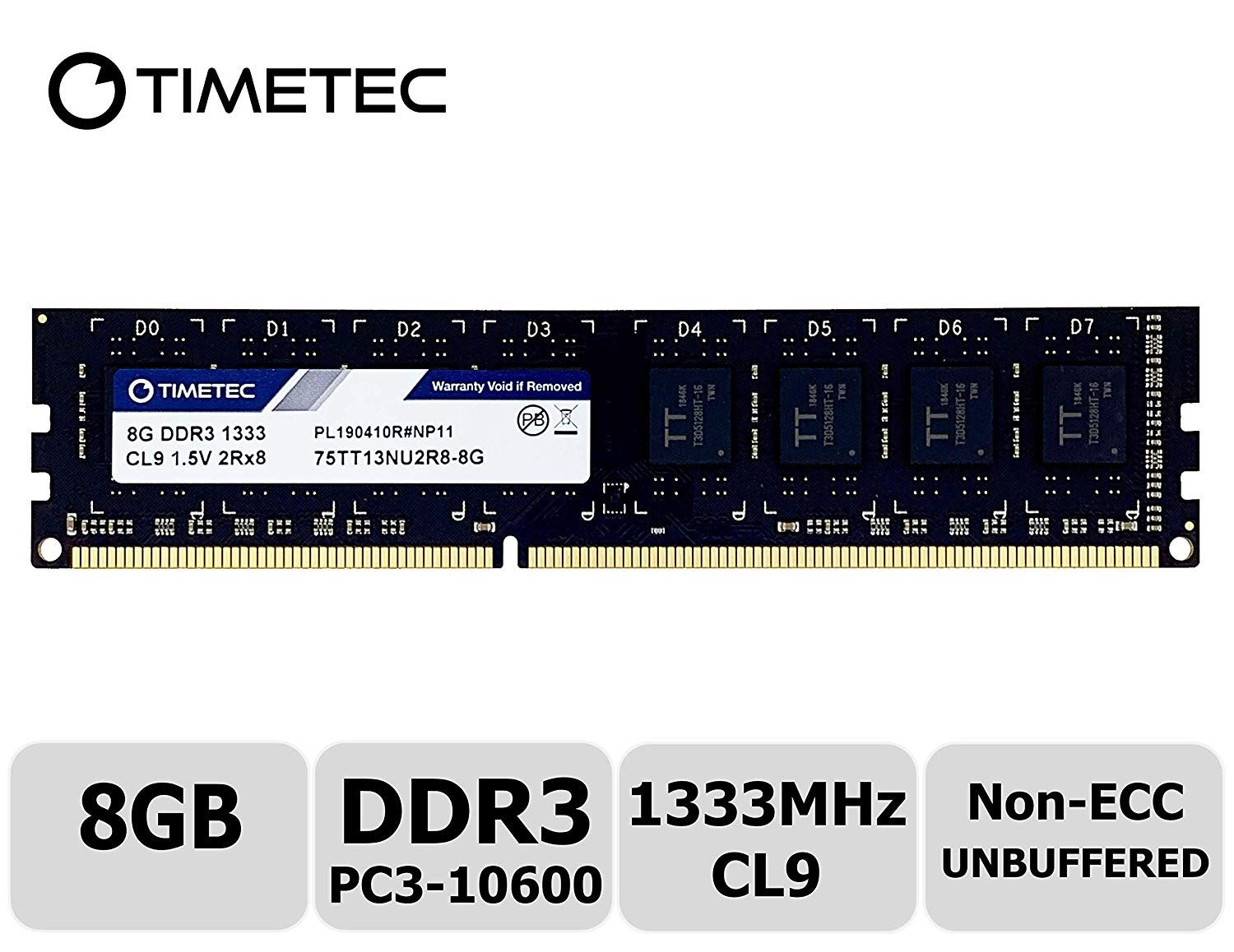 Módulo de memoria RAM Timetec 8 GB DDR3 1333 MHz
