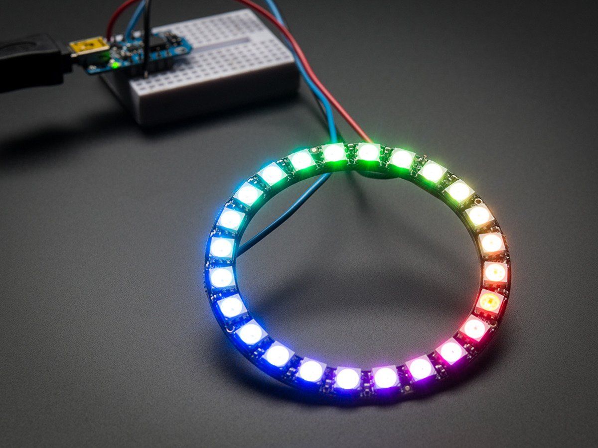 Adafruit Neopixel RGB 24 LED Ring with Built-in Drivers