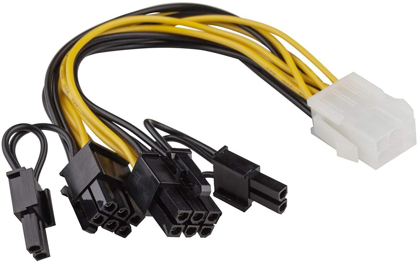 Sonero Grafikkarten-Stromadapter (PCI-e, 6-polig weiblich auf 2x 6+2-polig Stecker)