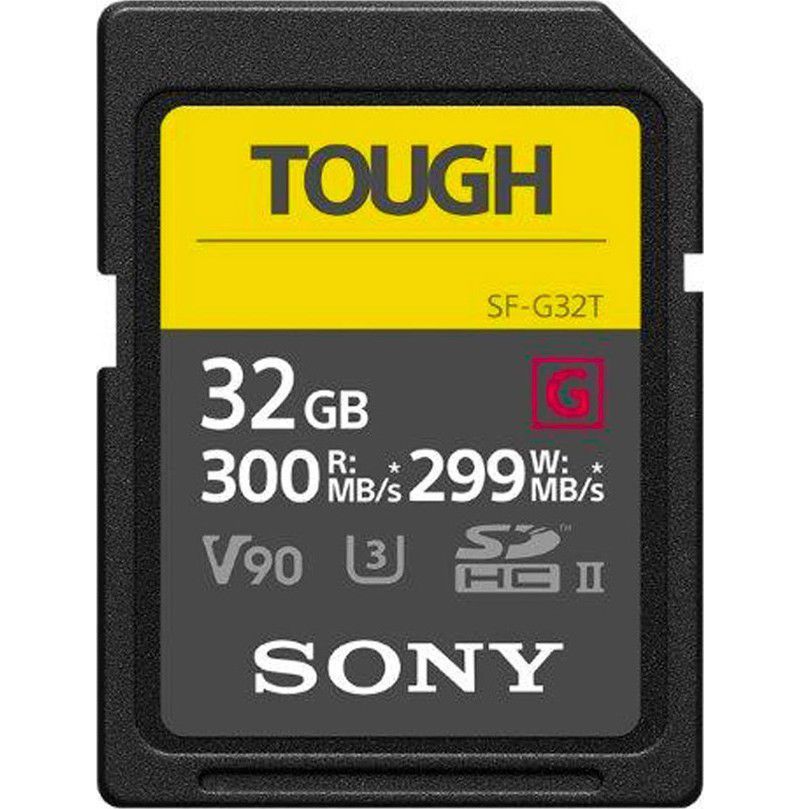 Sony UHS-II G TOUGH Series 32GB CL10 U3 V90 R300/W299 SF-G32T/T1 Memory Card