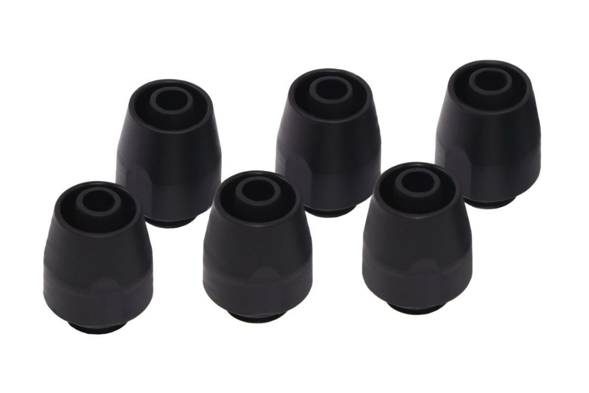 Alphacool HF Quick Connect Fitting - Straight - Black - 6 Pack