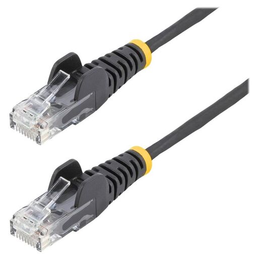 Cabo Ethernet StarTech de 3 m, negro, sin enganches, PoE, 28 AWG