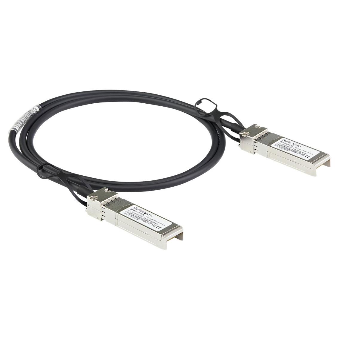 StarTech SFP+ Direct Attach Twinax Cable - 1m, 10 Gbps, Passive Copper - DACSFP10G1M