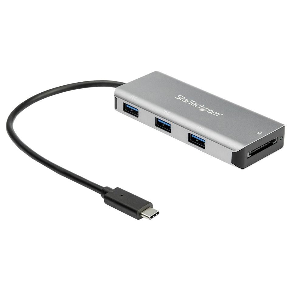 Hub StarTech.com de 3 puertos USB-C con lector de tarjetas SD