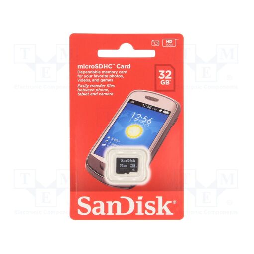 SanDisk MicroSDHC Memory Card 32GB Class 4 (SDSDQM-032G-B35)