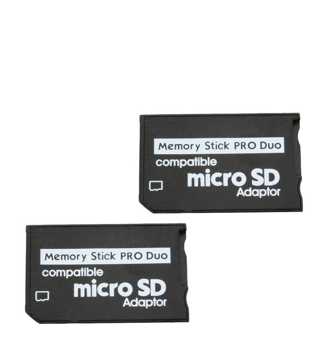 Com-Four Micro SD to MS Pro Duo Adapter - 2x Memory Card Converter for Sony Devices