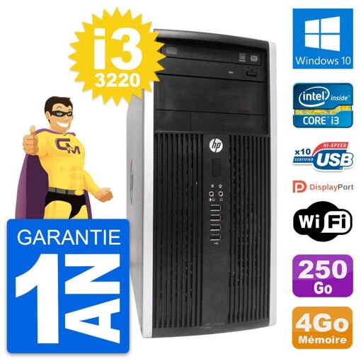 HP Pro 6300 CMT Intel i3-3220 4GB RAM 250GB HDD Windows 10 WiFi PC Tour