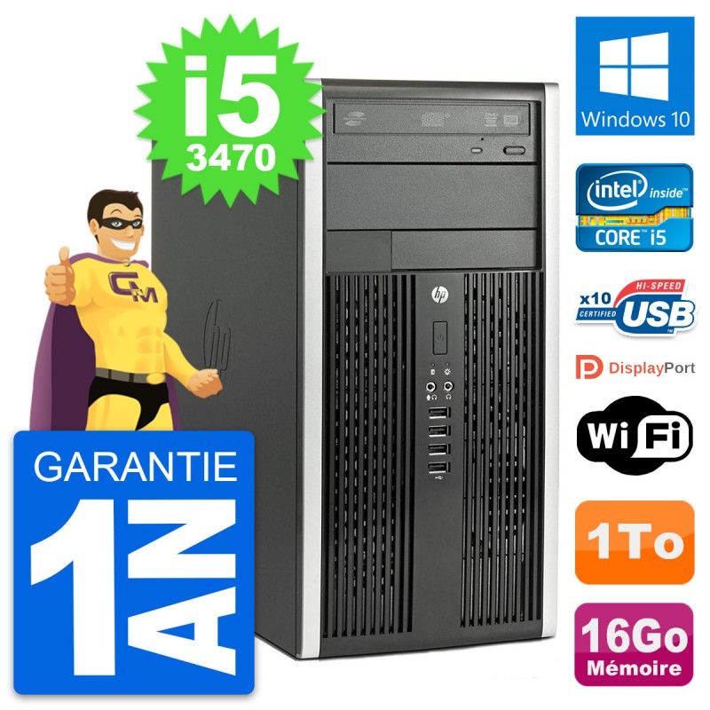 HP Compaq Pro 6300 CMT Intel i5-3470 16GB 1TB WiFi PC