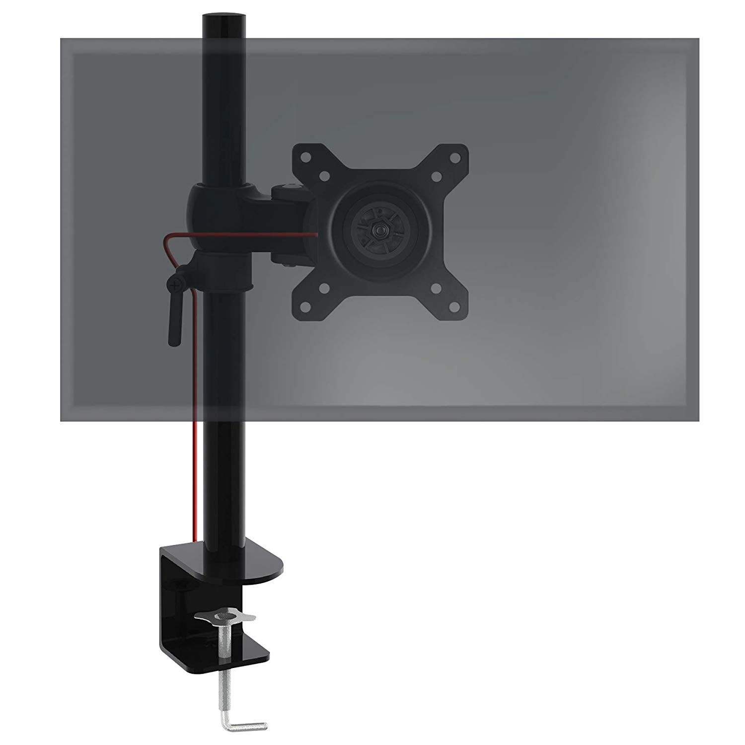 Duronic DM351X1 Screen Stand for Desk - Aluminum Arm with Adjustable Height and Rotational Functionality