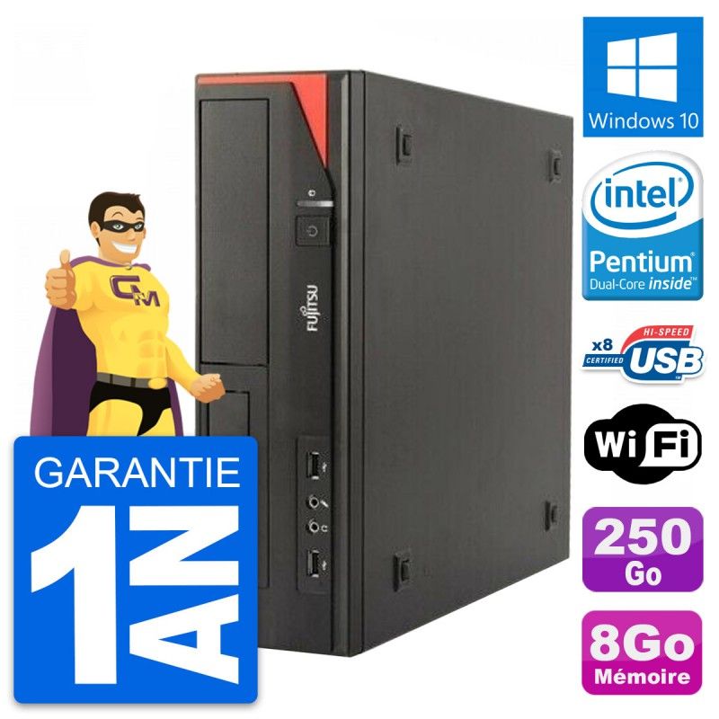 Fujitsu Esprimo E520 DT Desktop PC - Intel Pentium G3220, 8GB RAM, 250GB HDD, Windows 10, WiFi