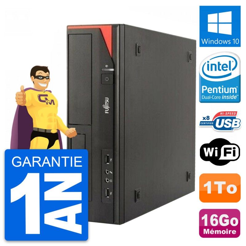 Fujitsu Esprimo E520 DT Desktop PC - Intel Pentium G3220, 16GB RAM, 1TB HDD, Windows 10, WiFi