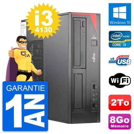 Fujitsu Esprimo E520 DT Desktop PC - Intel i3-4130, 8GB RAM, 2TB HDD, Windows 10, WiFi