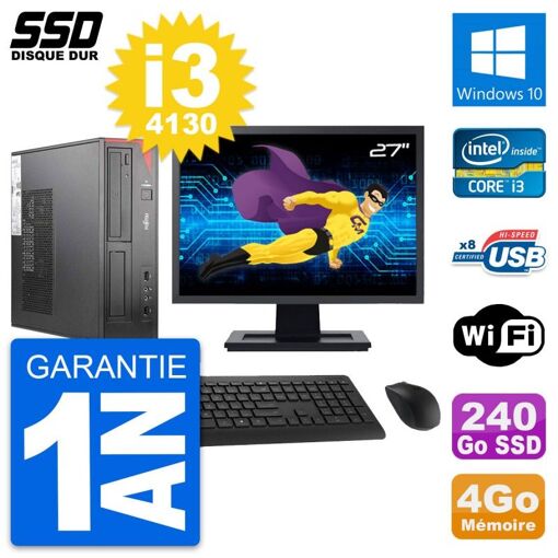 Computadora de escritorio Fujitsu E520 DT de 27 pulgadas