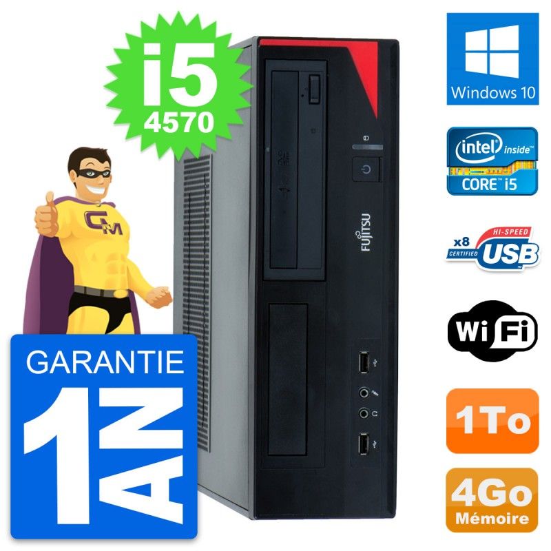 Fujitsu Esprimo E520 DT Desktop PC - Intel i5-4570, 4GB RAM, 1TB HDD, Windows 10, WiFi