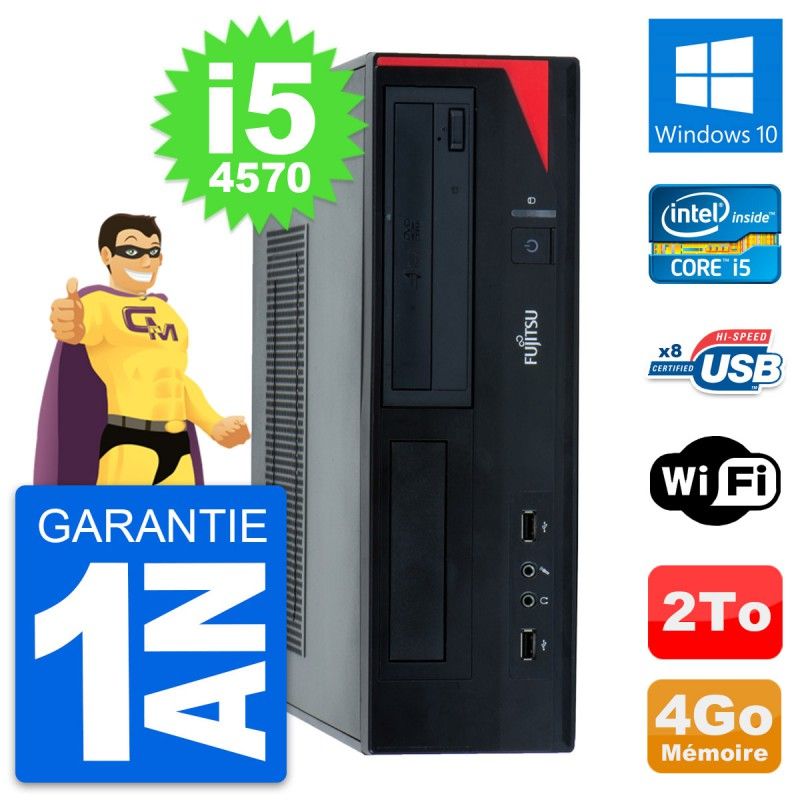 Fujitsu Esprimo E520 DT Desktop PC - Intel i5-4570, 4GB RAM, 2TB HDD, Windows 10, WiFi