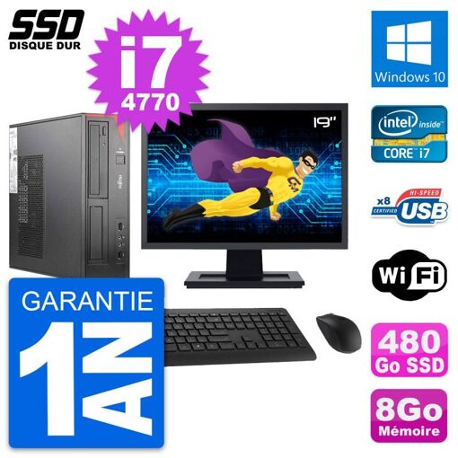 Ordinateur de bureau Fujitsu E520 DT 19 pouces