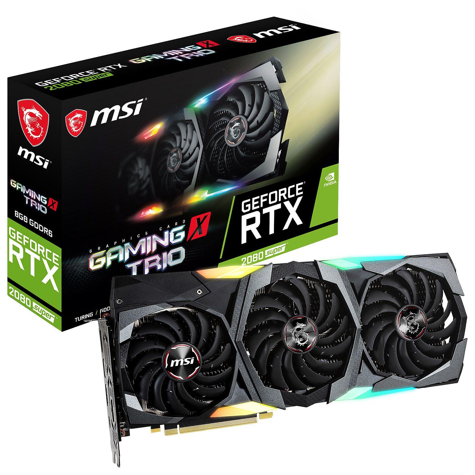 MSI GeForce RTX 2080 SUPER GAMING X TRIO - 2080S/8G/DP Graphics Card