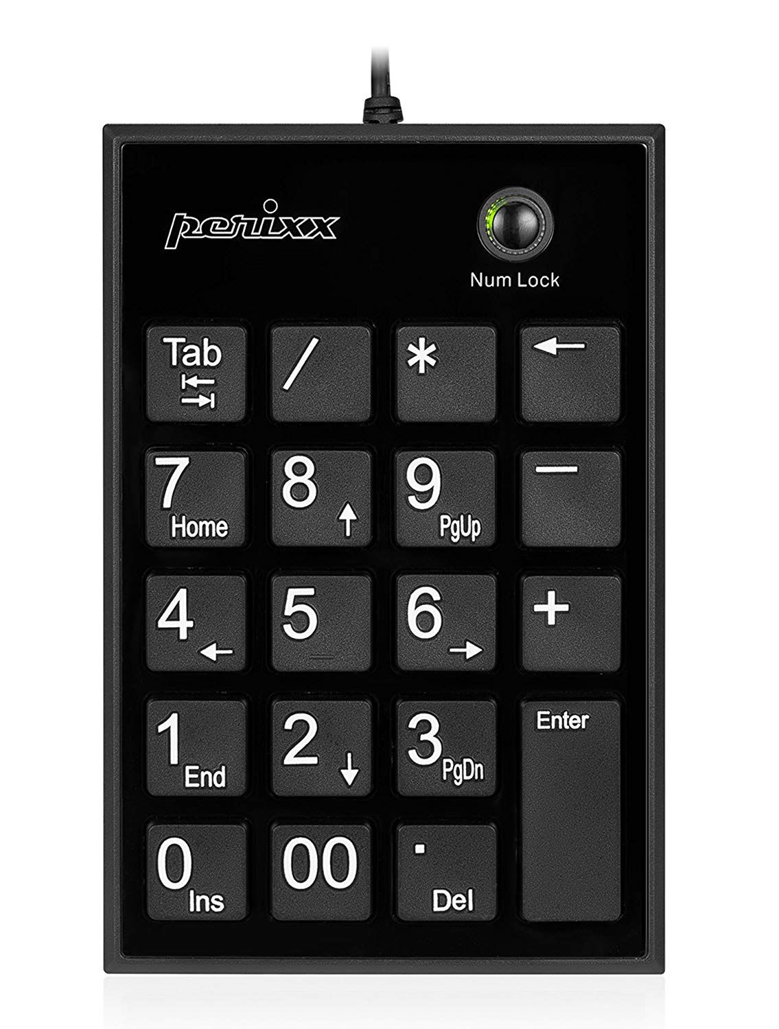 Perixx Digital Keyboard PERIPAD-202U - 19-Key Pad - USB - Black