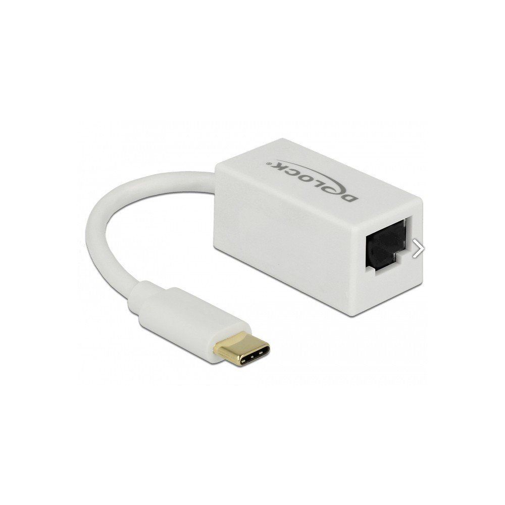 Delock USB-C 3.1 Gen 1 Gigabit LAN Adapter White