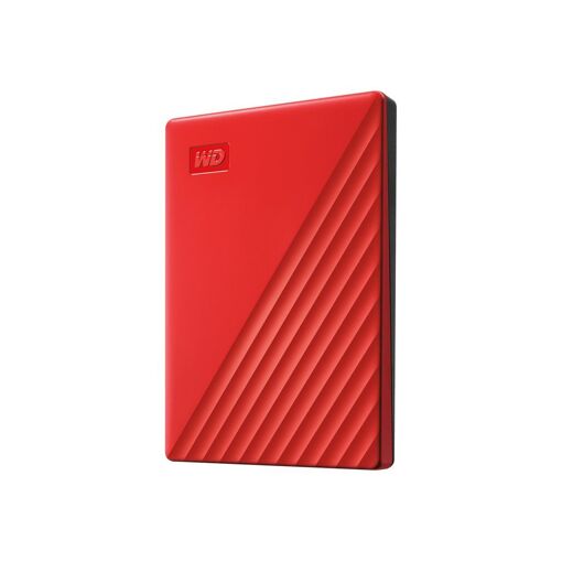 Western Digital My Passport - 2TB Encrypted Portable External Hard Drive - USB 3.2 Gen 1 - AES 256-bit - Red