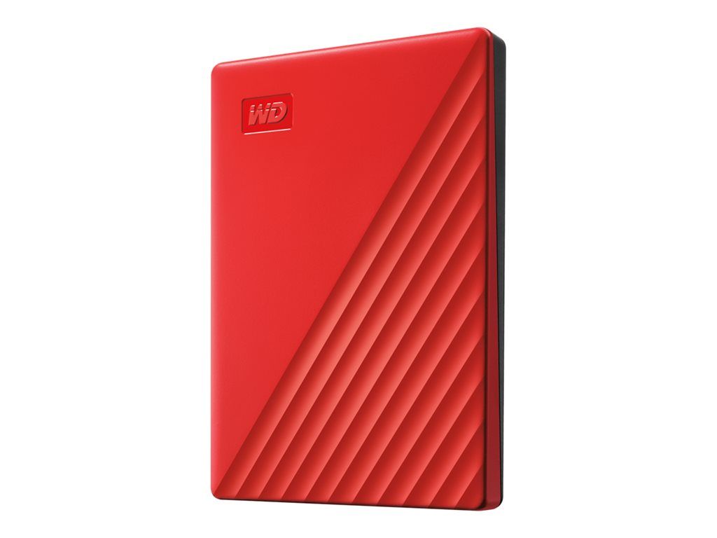 Western Digital My Passport - 2TB Encrypted Portable External Hard Drive - USB 3.2 Gen 1 - AES 256-bit - Red
