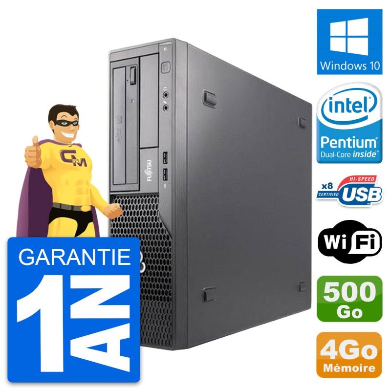Fujitsu Esprimo E500 DT Desktop PC - Intel G630, 4GB RAM, 500GB HDD, Windows 10, WiFi